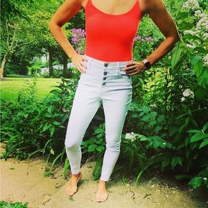 Old Navy White High Rise Denim Pants